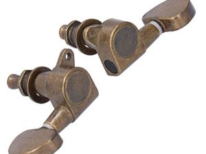 Sintonizadores de bloqueo de guitarra, clavijas de afinación de guitarra, anticorrosión para guitarra acústica, reemplazo antiguo roto(bronze)