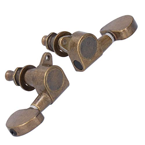Sintonizadores de bloqueo de guitarra, clavijas de afinación de guitarra, anticorrosión para guitarra acústica, reemplazo antiguo roto(bronze)