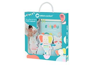 Bébé Confort – Juego de juguetes de baño para bebé Elidou el Elefante, Libro y puzzle de baño