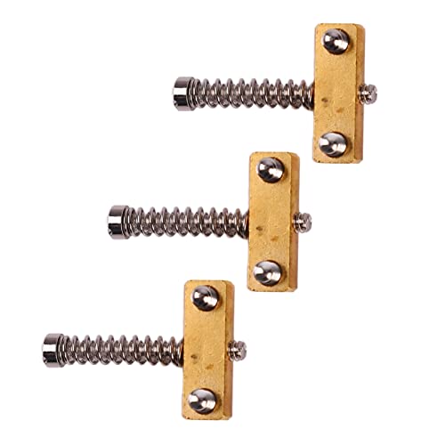 Código de Puente de Cuerdas de Guitarra, Fácil de Sujetar Resistente Al Desgaste 3PCS Tipo de Ranura Tornillos de Resorte de Sillín Acabado Brillante Buena Estabilidad para Instrumentos