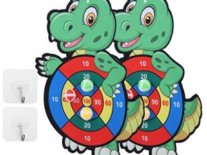 Voluxe Juego de Dardos, Tablero de Dardos, Ocio Diario Emocionante Mejora la Diversión Mejoran Las Relaciones Institución Educativa Bebé para el Hogar(Blanco de cocodrilo)