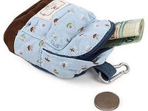 Dosige 1PCS Billetera de Material de PU, Mujer Mini Cartera,Monedero con Cremallera,Bolso de Llave,Forma de Mochila Monedero Azul 8.5 * 5.5cm