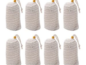 Lote de 40 Bolsas exfoliantes para jabón, Bolsa de jabón de sisal cordón de sujeción para el baño y la Ducha.