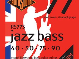 Cuerdas Rotosound para bajo eléctrico JAZZ 77 MONEL FLATWOUND 4-str. RS77S FLATW SHORT SCALEStandard 40-90