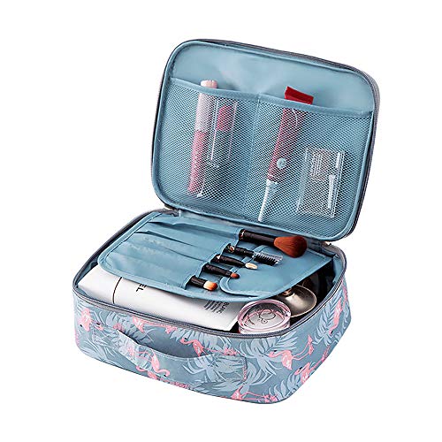 Agolaty Bolsa Viaje, cosméticos portátiles Impermeables, Almacenamiento de artículos de tocador para Mujeres. Flamenco Gris, Women's, Grey, m
