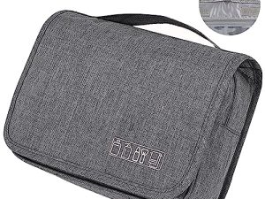 Neceser Hombre Viaje Impermeable para Colgar Gran Capacidad Neceser Maquillaje para Mujer Bolsa de Aseo, Bolsa de Maquillaje Portátil de Viaje con Gancho Colgante para Vacaciones Viajes de Negocios