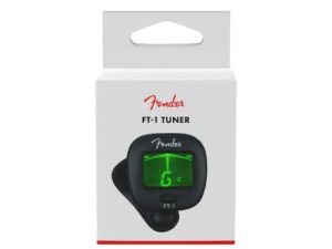 Fender afinador de pinza FT-1 Pro negro – para la guitarra eléctrica, acústica, el bajo y el ukelele