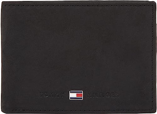 Tommy Hilfiger Hombre Cartera Johnson Mini Pequeña, Negro (Black), Talla Única
