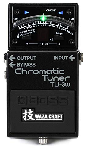 Afinador de suelo cromático BOSS TU-3W con innovación y técnica Waza | Excelente afinador de pedalera para guitarra y bajo | Circuito rediseñado con bypass con buffer o true seleccionable