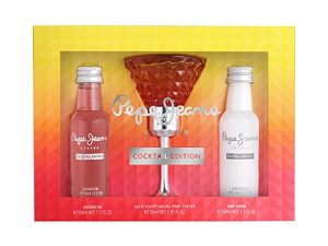 Pepe Jeans Cocktail Edition Para Ella Estuche Regalo Perfumes de Mujer Pack de 3 Piezas Eau de Toilette 30ml, Body Lotion 50ml y Shower Gel 50ml Set Fragancia Floral, Afrutada y Tropical