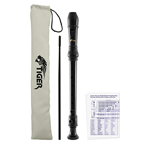 Tiger REC2-BK - Flauta soprano, color negro