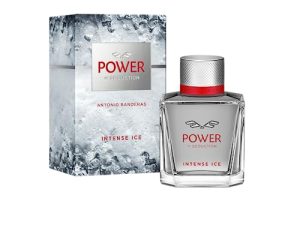 Antonio Banderas, Perfumes, Power of Seduction Intense Ice, Eau de Toilette en Espray para Hombre, Larga duración, Fragancia masculina, elegante y sexy, Notas de lavanda y madera, 100 ml