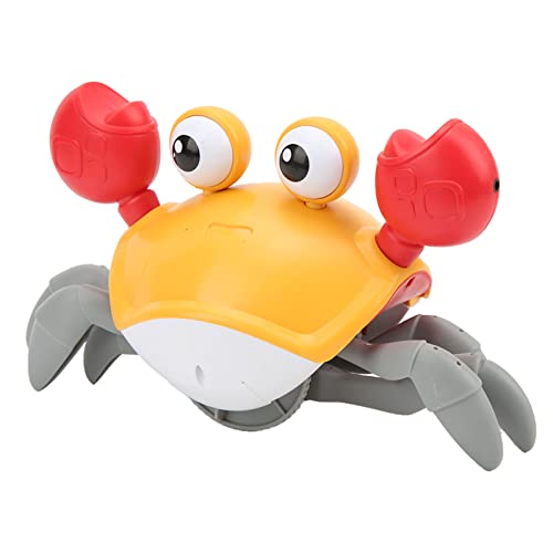 Hztyyier Juguete de Cangrejo para Gatear, Desarrollo de Aprendizaje, Juguete para Gatear de Cangrejo, Movimiento Físico Estimulante para Niños, Regalo de Cumpleaños (Naranja)