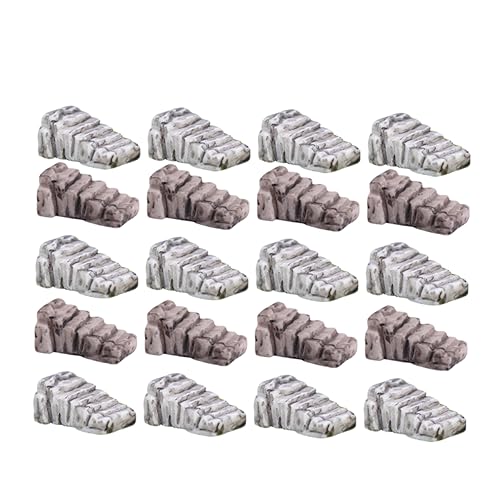 TOYANDONA 20 Piezas Mini Decoración Mini Accesorios Decoración Miniatura Paso Escaleras En Miniatura Micro Paisaje Pavimento En Miniatura Accesorios De Jardinería Artesanía De Resina Piedra
