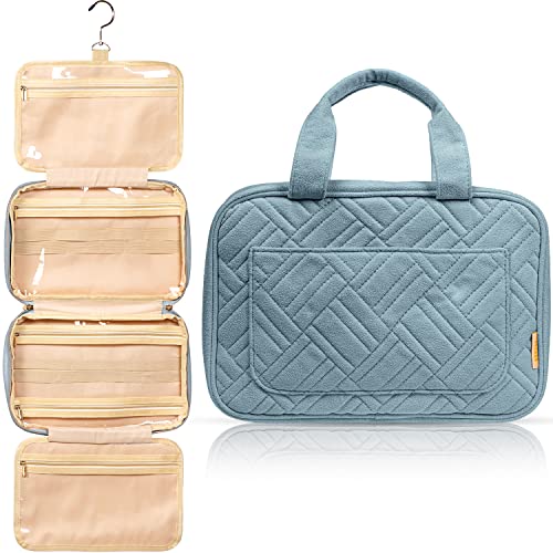 BOACAY Neceser para Mujer y Niña, Bolsa de Aseo Colgante, Bolso de Baño para Viaje, Organizador de Maquillaje, Kit para Cosméticos, Accesorios