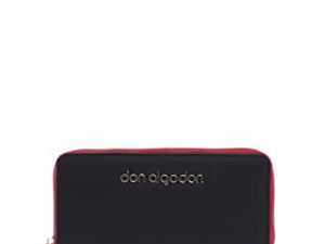 DON ALGODON Silvia, Monedero Mujer, Carteras De Con Tarjetero Negro (Black), Estándar