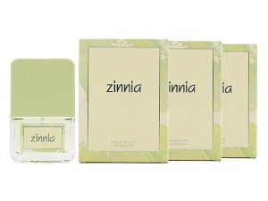 ZINNIA – Original 3×30 ml, Perfume Mujer, Colonia Zinnia Perfumada, Formato Mini y Spray, Colonia de Viaje, Eau de Toilette Femenina, Silvestre, Versátil, Fresca, Fragancia Elegante, de Larga Duración