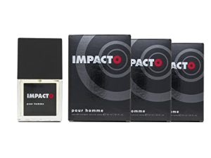 IMPACTO – Classic 3 x 30 ml, Perfume Hombre, Colonia Impacto, Perfumada y en Formato Spray, Eau de Toilette Masculina, Fresca y Atrayente, Colonia Elegante y de Larga Duración