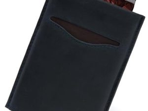 AKIELO Tarjetero de Hombre de Piel con Bloqueo RFID y Caja Regalo – Cartera de Hombre para Tarjetas – Cartera Tarjetero de Hombre y Protector de Tarjetas Contactless (Colección Alpha)
