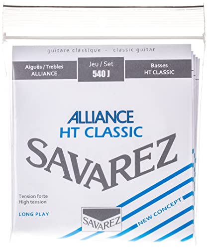 Savarez 655927 - Cuerdas para Guitarra Clásica Alliance HT Classic 540J Juego Tensión Alta, Azul