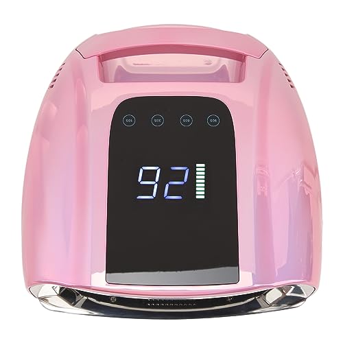 Luz de Esmalte para Secador de Uñas, Lámpara de Curado de Gel de Uñas de Potencia de 96 W, Iluminación de 180 Grados para Manos, Parte Inferior Extraíble para Uso en Salón