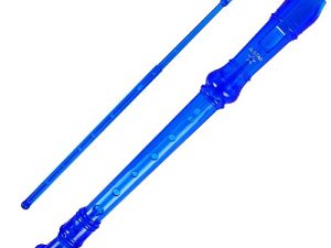 A-Star Soprano/Descant School Recorder Instrumento, digitación inglesa/barroca – Clave de C con tabla de aprendizaje, bolsa, varilla de limpieza – Azul