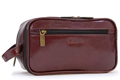 ASHWOOD - Bolso Neceser/Bolsa de Aseo para Hombre - Cuero - Coñac Marron