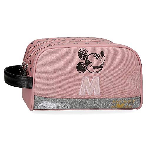 Disney Neceser Mickey The Blogger Adaptable, Rosa, 26x16x11 cms