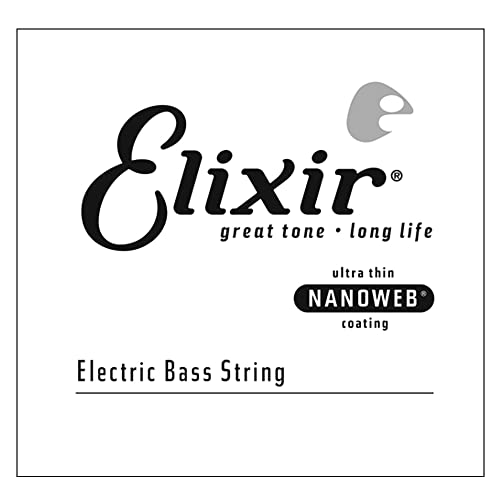 Cuerda individual para bajo Elixir® Strings de acero niquelado con recubrimiento NANOWEB®, (.045)