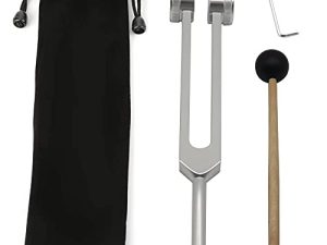 Horquilla de Afinación WorthPlanet 128Hz Tenedor de Afinación de Aluminio Juego de Diapasones Diapasón Médico para Terapia de Sonido Instrumento Musical W150003