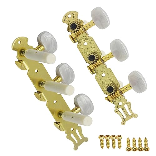 Changyeah 2Pcs Afinadores de guitarra clásica,Clavijas Mecánicas Guitarra,Clavijas de Afinación Guitarra Clásica,Clavijas de Afinación,Cabezales de máquina afinadores para guitarra acústica clásica