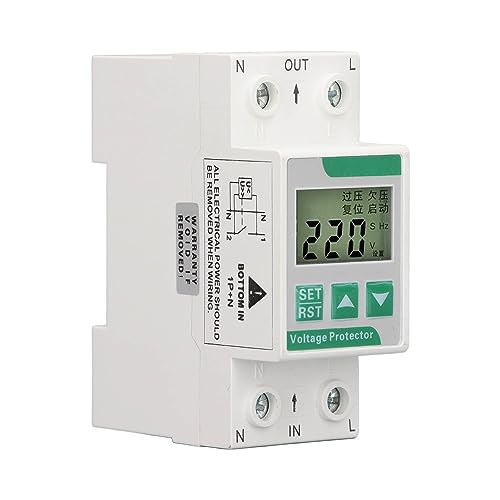 Protector contra Sobrebajo Voltaje, Dispositivo Protector de Voltaje de Amplia Aplicación de Recuperación Automática, PC con Pantalla LCD de 230V CA para Electricidad