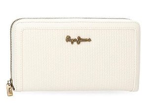 Pepe Jeans Lena Billetero con tarjetero Blanco 19,5x10x2 cms Piel sintética