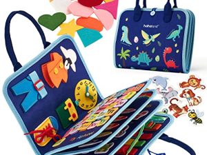 hahaland Busy Board Juguetes Niños 2 3 4 Años, 5 Capas Juguetes Montessori 1 2 Años Tablero Sensorial de Actividades Juego de Educación Temprana para Niños 2 3 4 Años