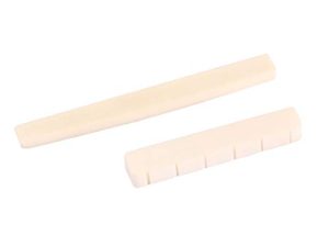 SUPVOX guitarra hueso puente silla y tuerca guitarra acústica profesional tuerca clásica piezas de repuesto para accesorios de guitarra eléctrica de latón (beige)