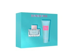 Antonio Banderas, Perfumes, Estuche de Regalo Blue Seduction para Mujer EDT 50 ml + Loción Corporal 75 ml, Larga duración, Fragancia fresca, casual y femenina, Notas florales acuáticas