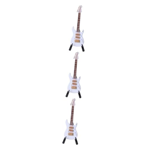 ERINGOGO 3 Piezas De Guitarra En Miniatura Miniaturas Decoración De Madera Mini Decoración De Guitarra Mini Figura De Guitarra Guitarra Coleccionable Adornos Colgantes Manualidades