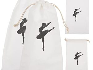 BESPORTBLE 4 Piezas Bolsa De Bailarina Bolsa De Lona para Bolso De Viaje Zapatero Al Aire Bolsas De Transporte De Zapatos De Ballet Bolsas De Zapatos De Ballet Bolsas De Zapatos