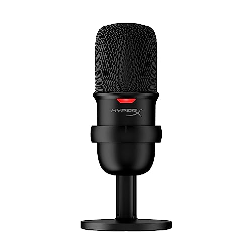 HyperX SoloCast – Micrófono de condensador USB para juegos, para PC, PS4 y Mac, sensor de silenciamiento con un toque, patrón polar cardioide, juegos, streaming, podcasts, Twitch, YouTube, Discord