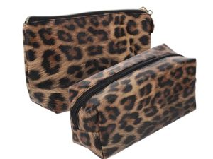 Didiseaon 2 Piezas De Bolsa De Cosméticos De Leopardo Bolsa De Aseo para Mujer Bolsa De Aseo Grande Bolsa De Aseo para Mujer Bolsas De Cosméticos para Mujer Bolsa De Maquillaje