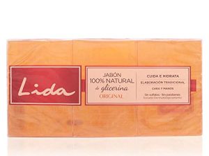 Lida Jabón 100% Natural con Glicerina – 3 Unidades