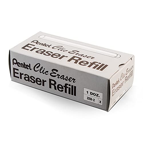 Pentel ZER-2 - Recambios para goma de borrar (24 unidades), blanco