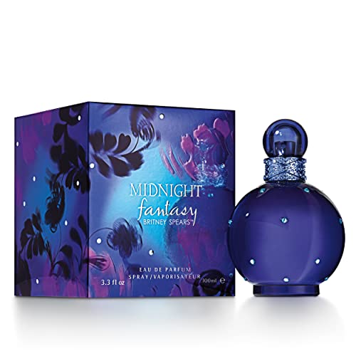 Britney Spears Midnight Fantasy Eau de Parfum para Mujer, Fragancia Afrutada y Floral - 100 ml