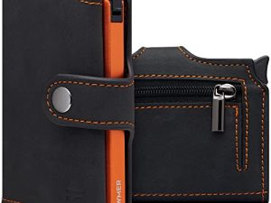 BEWMER Cartera Tarjetero 2 para Hombre y Mujer con Monedero | Billetera Minimalista Porta Tarjetas de Crédito (Protección RFID), Billetes y Monedas