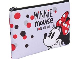 CERDÁ LIFE’S LITTLE MOMENTS – Neceser Maquillaje Mujer Pequeño de Minnie Mouse – Licencia Oficial Disney, Gris Claro
