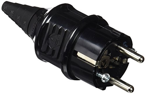 Mennekes 101700007 Clavijas Schuko 16 A / 230 V, Tomas de Corriente, IP 44 Grado de Protección, Negro