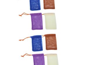 8 Piezas Red de espuma para bolsa de jabón almacenamiento cordón Jabonera mallas exfoliantes faciales red de limpieza facial rostro bolsa de malla bolsa de espuma red de burbujas