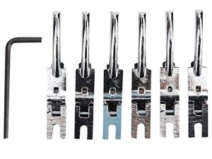 Sillín de Cuerda de Guitarra Eléctrica, 6 Uds. Accesorios de Guitarra Eléctrica Puente Trémolo Sillín de Cuerda Bloqueado para Guitarra