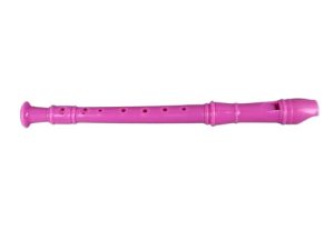 Flauta Dulce Soprano, Flauta Afilada Versátil Fácil de Aprender, ABS Liviano Completo de 8 Orificios con Varilla de Limpieza para Tocar en el Aula para Estudiantes (Rosa roja)
