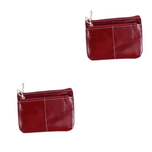 CALLARON 2 Piezas Cartera Cuero Mujer monederos de Cuero Monedero Mujer Bolso de Mujer Bolso de Moda Bolsos de Moda Billetera de Cuero Bolsa con Cierre Antiguo Billetera Suelta Perder